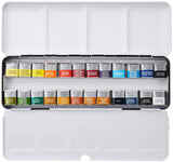 Winsor u0026 Newton : Professional Watercolour : Lightweight Metal Sketchers Box Set : 24 Half Pans