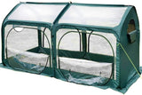 Quictent Mini Portable Greenhouse 98 x 49 x 53 Inches Pop up Grow House for Outdoor & Indoor Eco-Friendly Fiberglass Poles Overlong Cover 6 Stakes 4 Zipper Doors (Black)