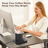 Coffee Mug Warmer & Mug Set for Desk, Electric Coffee Cup Warmer with 16oz Heated Mug, Smart Coffee Heater with Auto Shut Off for Office/Home, Christmas/Birthday/Coffee Gifts for Men & Women,Black
