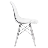 Dover Molded Side Chair with Acrylic Base, Set of 4 – Clear