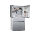 Bosch – 800 Series 20.5 Cu. Ft. 4-Door French Door Counter-Depth Smart Refrigerator – Stainless steel