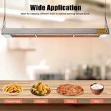 WeChef 43 Commercial Food Warmer 1100W Electric Strip Heater Stainless Steel Heating Lamp for Restaurant