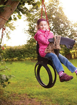 Esschert Design Horse Tire Swing with Rope Mane