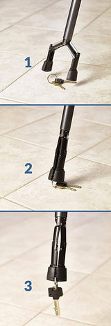 Handy Cane All-in-One Walking Aid with Built-in Reacher Grabber-Medium