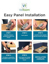 VaRoom – Desk Divider; Sound Proof Dividers – Privacy Shields for Student Desks and Desk Privacy Panels. Cubicle Wall, Desk Divider for Students and Office Divider (Light Grey, 48 W x 18??H)