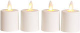 Luminara Flameless Rechargeable Tea Lights Unscented White 4 Pieces