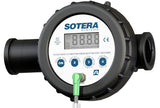 Sotera 825 1 2-20 GPM(7-75 LPM) Digital Inline Nutating Disc Poly Chemical Transfer Meter, 125 PSI (8.6 bar)