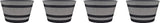 Southern Patio 15.5 Resin Whiskey Barrel Planter, Birchwood Grey (Pack of 4)
