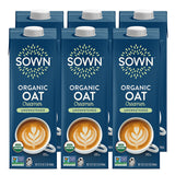 SOWN Organic Oat Creamer Unsweetened – Barista Oat Milk Non Dairy Coffee Creamer – Plant Based, Dairy-Free, Vegan, 0g Added Sugar, Gluten-Free, Non-GMO, Shelf Stable – 32oz (Pack of 6)