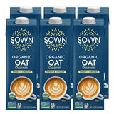 SOWN Organic Oat Creamer Unsweetened – Barista Oat Milk Non Dairy Coffee Creamer – Plant Based, Dairy-Free, Vegan, 0g Added Sugar, Gluten-Free, Non-GMO, Shelf Stable – 32oz (Pack of 6)