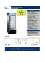31 in. Single Glass Door Food Merchandiser Commercial Freezer, 23 cu. ft.