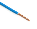 50 Feet (15 Meter) – Insulated Solid Copper THHN / THWN Wire – 12 AWG, Wire is Made in the USA, Residential, Commerical, Industrial, Grounding, Electrical rated for 600 Volts – In Blue
