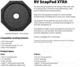 SnapPad Xtra Permanently Attached RV Leveling Jack Pad for LCI 6 inch Square Landing Feet (Square 6 4-Pack)