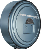 Boomerang Hummer H2 (05-10) – Color Matched MasterSeries Hard Tire Cover – (Color Matched Plastic Face & Stainless Steel Ring) – Hummer H2 Logo – Pewter Metallic