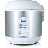 Oyama 5-Cup All Stainless-Steel Rice Cooker/Steamer/Warmer, White
