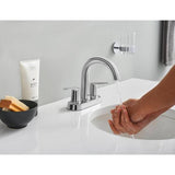 Grohe Veletto 4 in. Centerset 2-Handle High-Spout Bathroom Faucet in Starlight Chrome 20582000