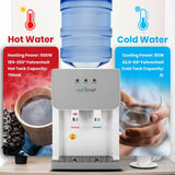 Nutrichef PKTWC36SL Universal Top Loading Hot and Cold Water Dispense