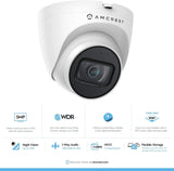 Amcrest 5MP Turret POE Camera, UltraHD Outdoor IP Camera POE with Mic/Audio, 5-Megapixel Security Surveillance Cameras, 98ft NightVision, 2.8mm Lens (103?? FOV), IP67, MicroSD (256GB), (IP5M-T1179EW)