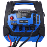 Rechargeable Jump Starter for Gas Diesel Vehicles – 1800 Amps with Air Compressor and AC, 12V DC, USB Power Station
