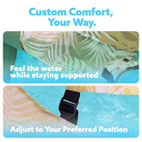 Sloosh Pool Floats Chairs Adult,Inflatable Pool Lounge,Plant Pattern Floating Mat Hammock,Blow up Water Chairs Noodles rafts for Party Summer Water Beach Fun