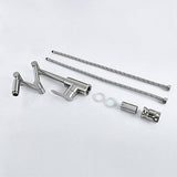KunMai Stainless Steel Pot Filler Faucet Deck Mounted Kitchen Sink Faucet in BR