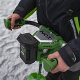 ION ICE FISHING G1 8 Electric Power Ice Fishing Auger with High Performance 4Ah 40V MAX Gen 1 Lithium-Ion Battery Green/Black