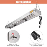 WeChef 43 Commercial Food Warmer 1100W Electric Strip Heater Stainless Steel Heating Lamp for Restaurant