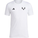 adidas Men’s Soccer Messi X Miami Bienvenido a Miami Tee -Messi Graphic Logo and #10, Available in Black & White