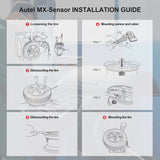 Autel TPMS Sensor MX-Sensor TPS218-315MHz+433MHz 2 in 1 Dual Frequency Replaced OEM Tire Pressure Sensor Universal Programmable Screw-in Sensor Sets of 4 (Rubber Valves)