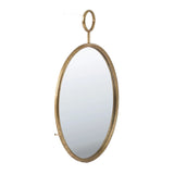CC Home Furnishings 28.25 Gold Modern Style Framed Round Wall Mounted Mirror Decor