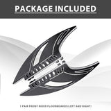 Passenger Floorboards CNC Edge Cut Male Mount Foot Pegs Rear Footrest Pedal for Harley Touring Street Road King Glide Dyna Sportster Softail Chrome and Black