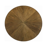 Churchill Round Coffee Table Dark Brown and Black