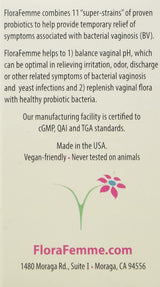 FloraFemme – pH Balanced Vaginal Probiotic Suppositories – Supports pH Balance of Yeast & Bacteria for Feminine Freshness! Supports Restoration of Healthy Vaginal Flora & Eliminates Vaginal Odor!