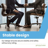 Enjoy Caster | 2.5 Inch Office Chair Casters for Herman Miller Aeron Steelcase Leap Chair | Dual Injection Polyurethane Wheels for Hardwood Floors | Universal Stem Size 7/16 Chairs (6506BUB-23)