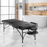 Professional Portable Bi-Fold Massage Table with Aluminum Legs