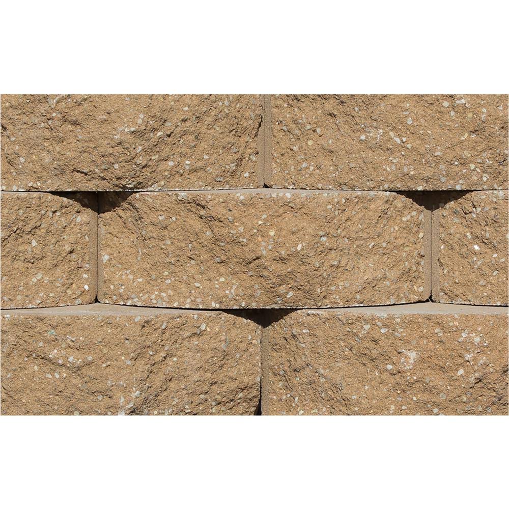 Rockwood Retaining Walls Cottage Stone 4 in. H x 12 in. W x 8.5 in. D Sandstone Concrete Garden Wall Block (96-Pieces/31.68 Sq.