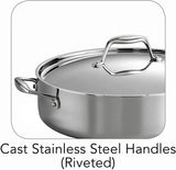 Tramontina Tri-Ply Clad 6-Quart Stainless Steel Covered Deep Saute Pan