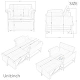 3 in 1 Sleeper Sofa Bed, Futon Sofa Bed for Living Room with Side Pocket, Black Sleepers Sofa Couch with Pullout Bed, Convertible Love Seat Sleepers Bed for Living Room, Bedroom, Small Space