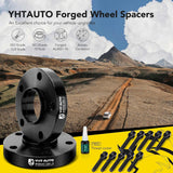 YHTAUTO 5×120 Hub Centric Wheel Spacers 1 Compatible with 1991-2011 BMW 1/3/5/6/7/8/M3/M5/M6/Z3/Z4/Z8 Series Tire Spacers M12x1.5 Studs, 72.56mm Hub Bore 5 Lug 2PCS Black
