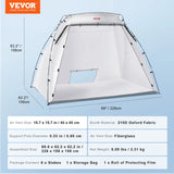 SKYSHALO Portable Paint Booth, Larger Spray Paint Tent with Built-in Floor & Mesh Screen, 7.5×5.2×5.2ft Spray Paint Shelter, Painting Tent Station for Furniture DIY Hobby Tool