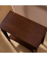Leick Home Stratus Narrow Chairside Table, Heartwood Cherry