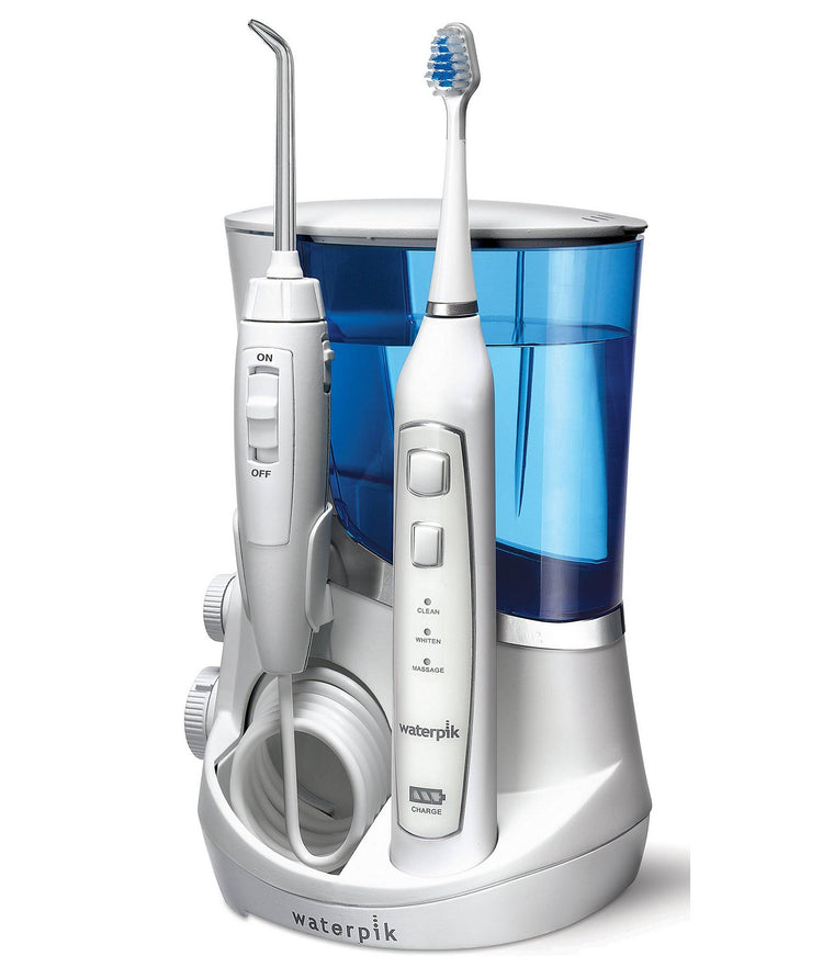 Waterpik Water Flosser + Sonic Toothbrush, Complete Care 5.0 – 1 Pack