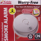 Kidde – i12010S – Worry-Free Hardwired Interconnect Smoke Alarm – Sealed Lithium Battery Backup