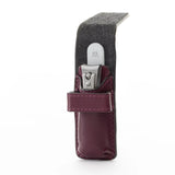 GERMANIKURE Nail clipper and Glass Nail File Set in Purple Leather Case – Made in Solingen Germany of FINOX Stainless Steel, Glass Nail Care Supplies Made in Czech Republic