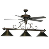 Ram Game Room 3-Light Billiard Light with Ceiling Fan