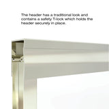 Basco 3500-44SRN Classic 64-1/2×22 High x 44×22 Wide Bypass Framed Shower Door with Silver