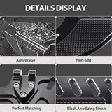 Passenger Floorboards CNC Edge Cut Male Mount Foot Pegs Rear Footrest Pedal for Harley Touring Street Road King Glide Dyna Sportster Softail Chrome and Black