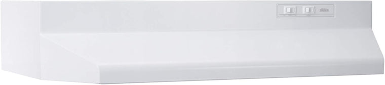 Broan-NuTone 42-inch Under-Cabinet Convertible Range Hood with 2-Speed Exhaust Fan and Light, 210 Max Blower CFM, White