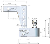 Uriah Products Aluma-Tow 6 Drop Ball Mount for 2 Receiver (UT623410)