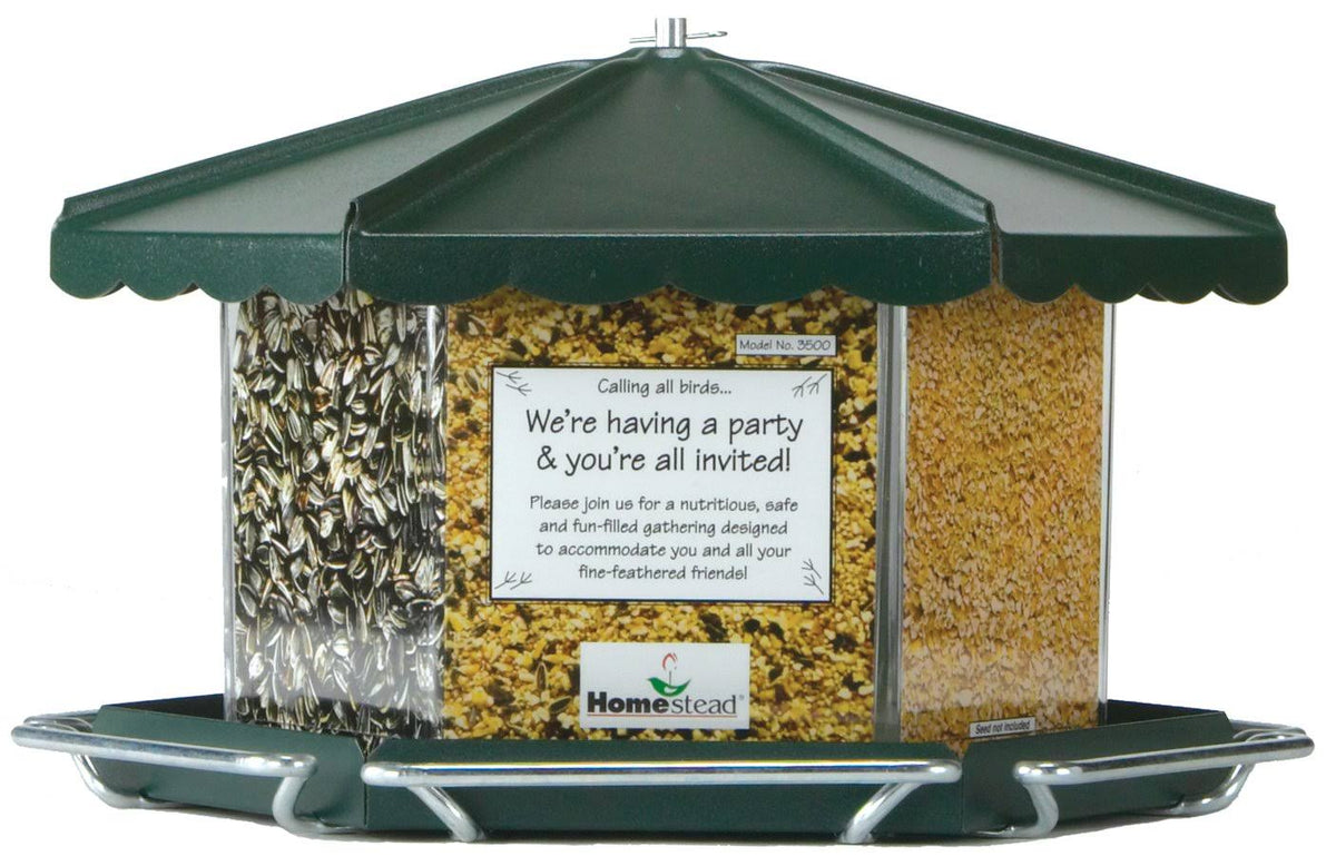 Homestead Triple Bin Party Bird Feeder